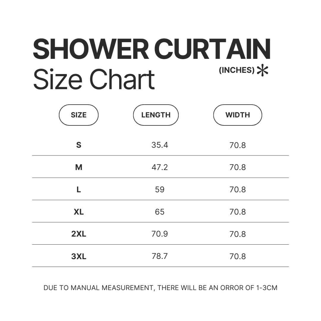 Shower Curtain Size Chart - Keshi Store